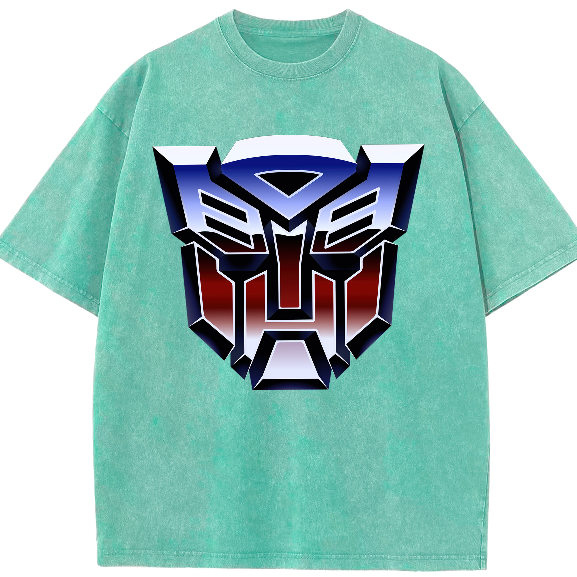 （画像用）  綿100% ヴィンテージ風 半袖Tシャツ（フロントプリント）